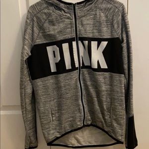 Reflective pink hoodie